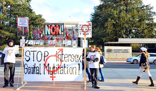 'Genitalverstümmelungen stoppen!' - Aktion von Zwischengeschlecht.org